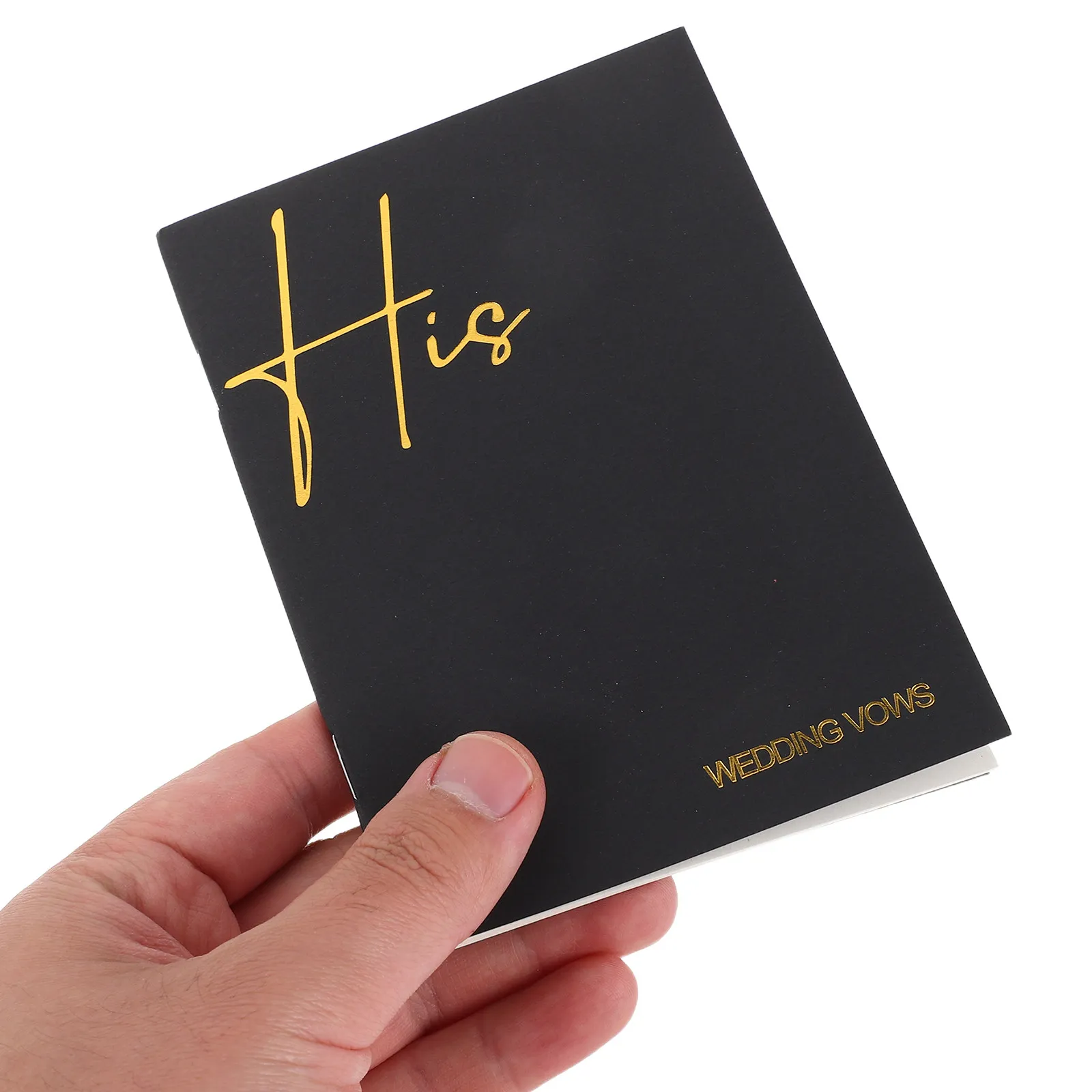 2Pcs Wedding Vow Book Set His Hers Beautifully Crafted Vows Notebooks for Ceremony Officiant Bride Groom