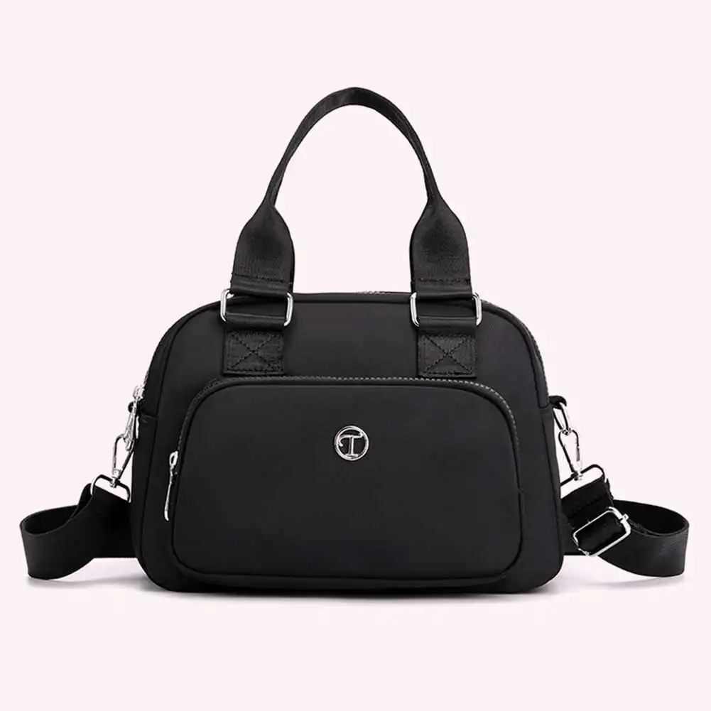 

Сумки через плечо, однотонные женские сумки-тоут, большая вместимость, модные повседневные нейлоновые регулируемые ремешки, простые для выходных и отпуска