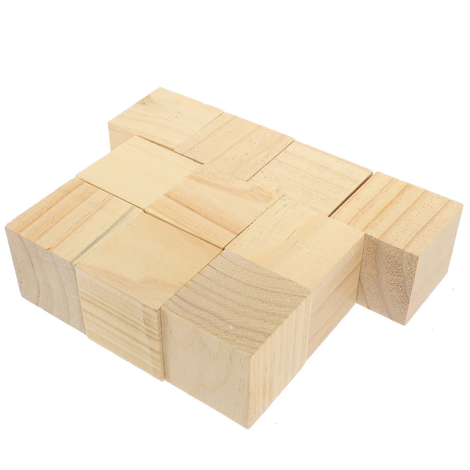 

10Pcs Premium Natural Wood Blocks 6x6x6cm Birch Craft Cubes Smooth Surface DIY Decorating Painting Games Party Favors Gift