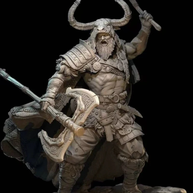 1/24 Scale 75mm Viking God Of War Resin Figure Assemble Model Kit Unassembled Diorama Unpainted Figurines Toys