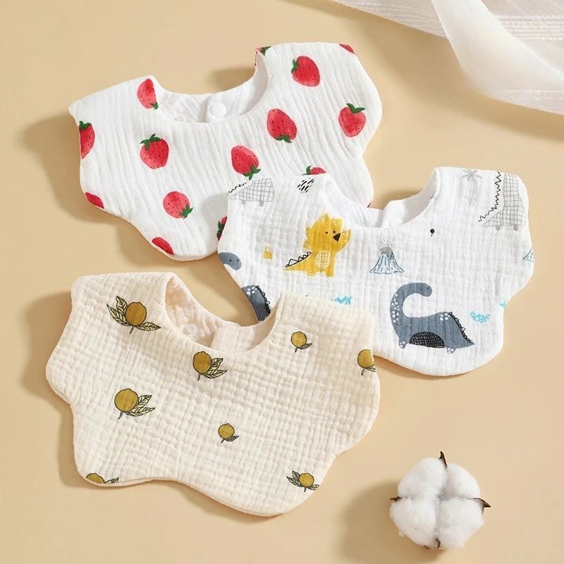 [Strikte selectie] Zeslaags gaas-bloemblaadje slabbetje Puur katoen Speekselhanddoek Pasgeboren slabbetje Baby Anti-spugen Melkhanddoek Katoen