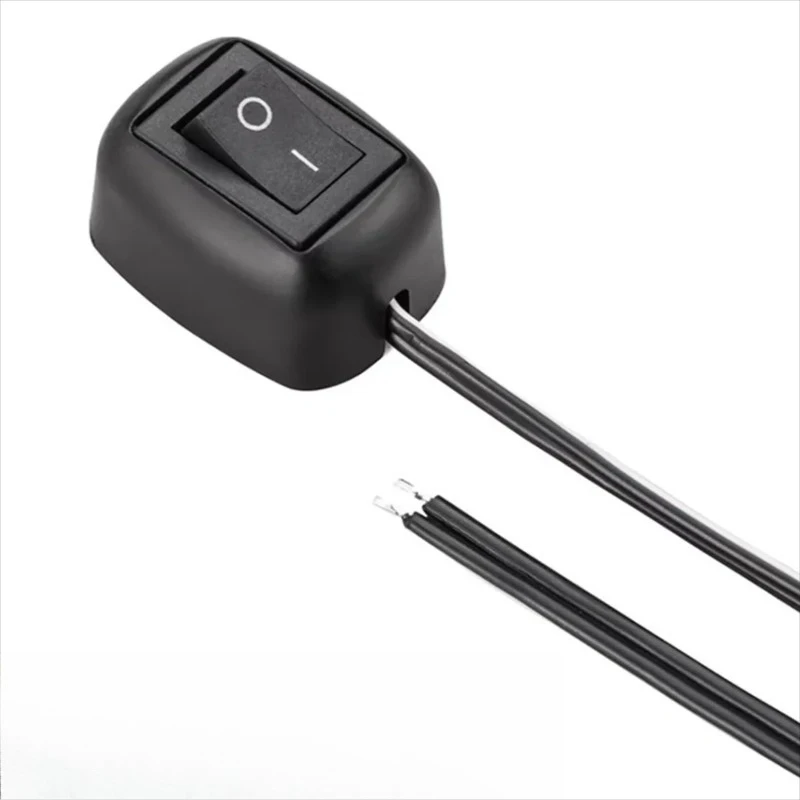 Universal Car Toggle Switch with Cable 60cm/100cm DC 12V Paste Type Mini Button for Fog Lights Drive Neon Ring Lights