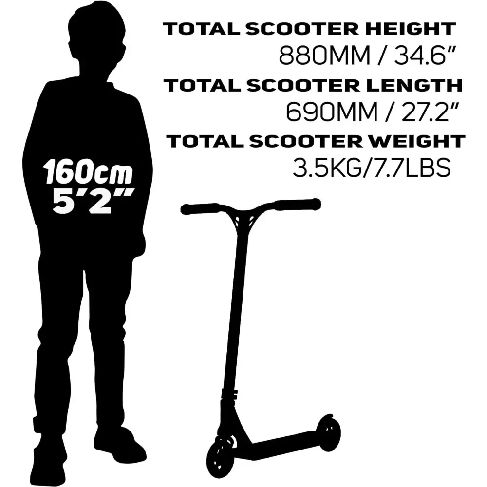 Scooters - Perfect Stunt Scooter for Beginner, Intermediate or Advanced Trick Scooter Riders. Perfect Scooter