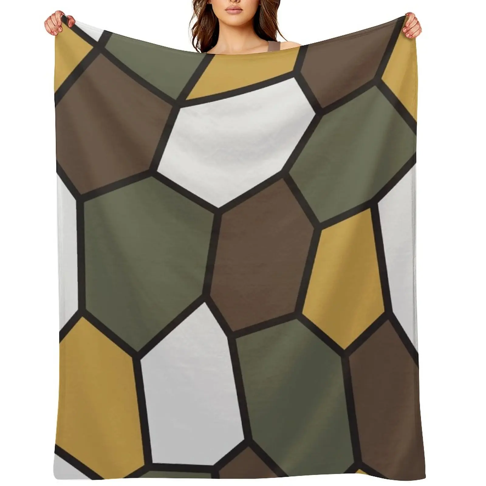 

British Lozenge Camouflage Throw Blanket Plaid on the sofa Luxury St Summer Decorative Sofas Blankets