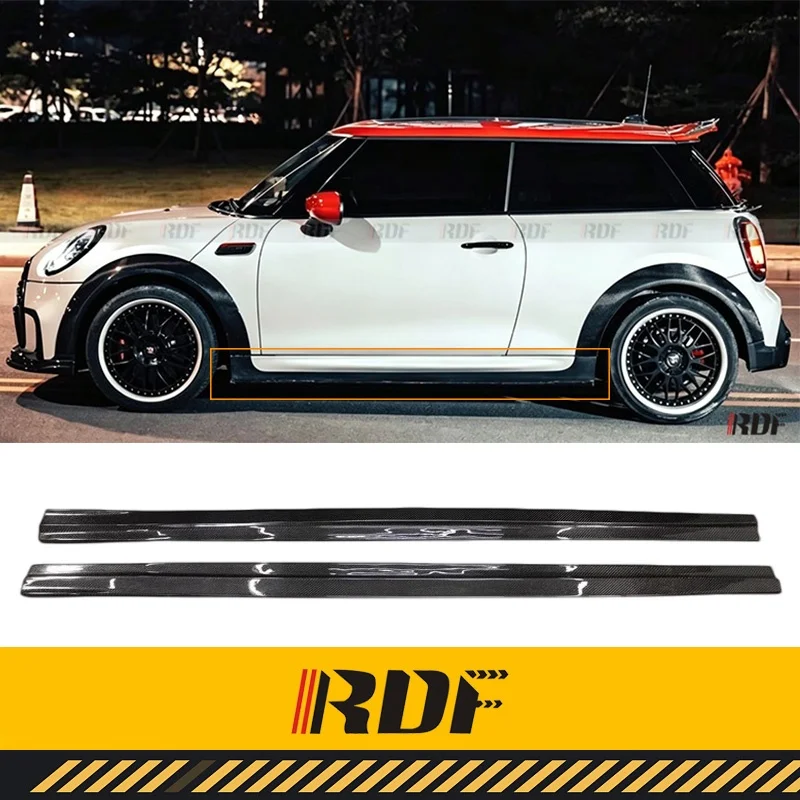 

Suitable for 2022 Aerodynamic kit Modified Carbon fiber MINI F56 F55 JCW 3D design Side Skirt Side Spoiler Body Kit Accessories