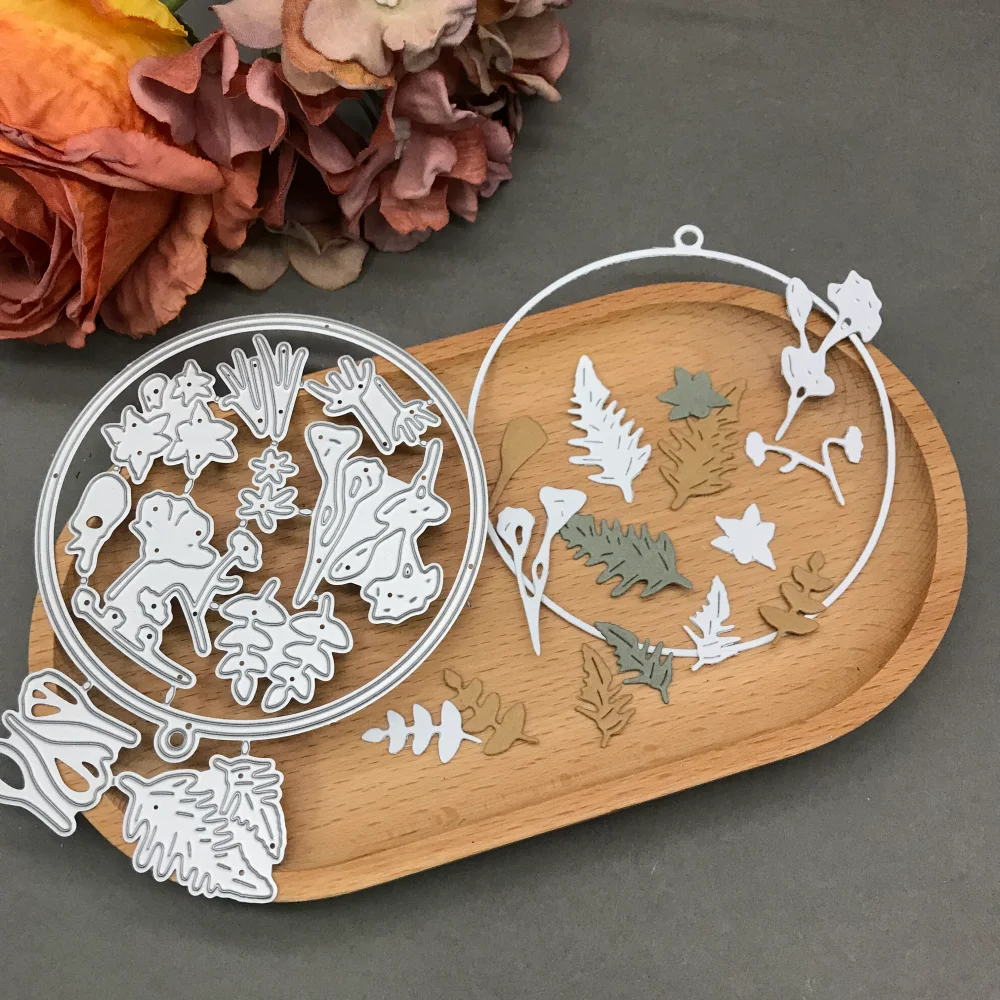 

Grass Leaf Ring Metal Cutting Dies Stencils For DIY Scrapbooking Decorative Embossing Handcraft Die CutsTemplate