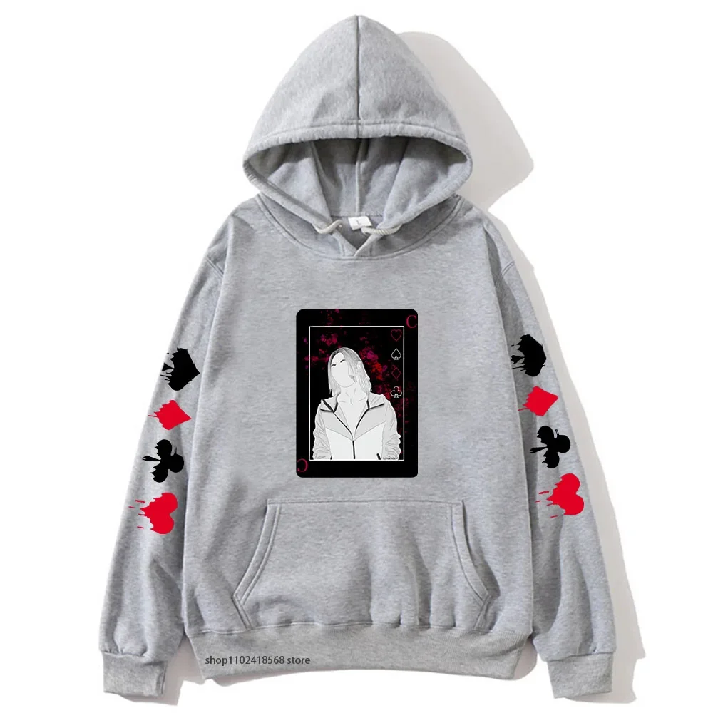 Anime Alice In Borderland Hoodies Kawaii Cartoon Chishiya Playing Card  Mens/Women Sweatshirt Harajuku Unisex Fashion Streetwear