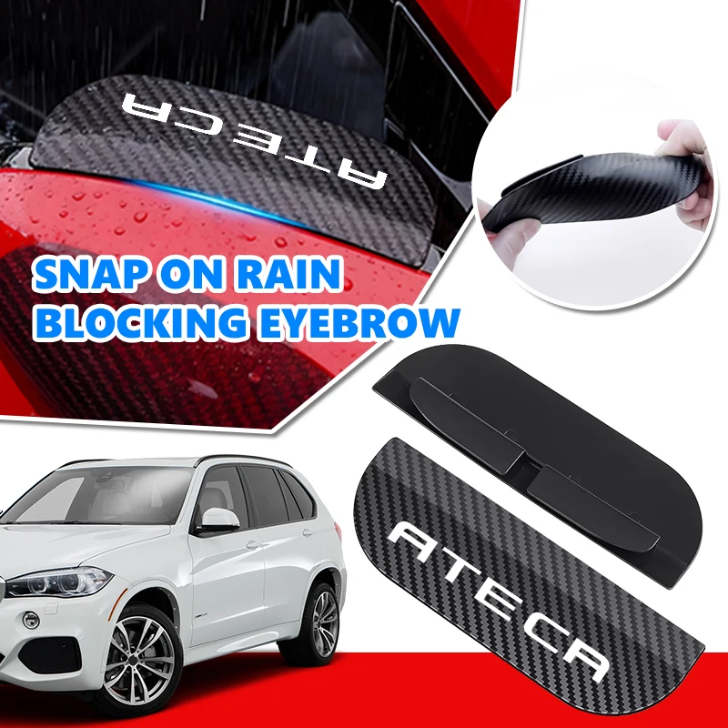 2PCS Cubiertas de Espejo Retrovisor de Fibra de Carbono para Coche, Protectores de Lluvia para Seat Leon Ateca Arona Ibiza Altea Formentor Ateca Terramar