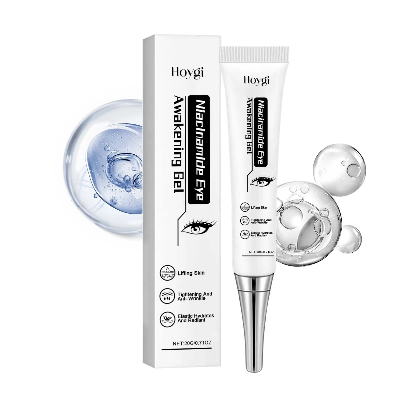 Niacinamide Eye Gel idratante idratante elastico rassodante pelle cura perioculare crema idratante per gli occhi Gel antirughe per gli occhi