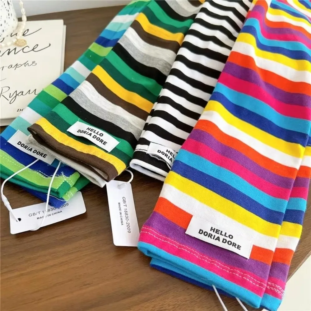 Guanti da braccio con protezione UV lunga e sciolta con striscia colorata Y2k Guanti da braccio con protezione UV antiscottatura Harajuku Stripe Copertura manica traspirante estiva