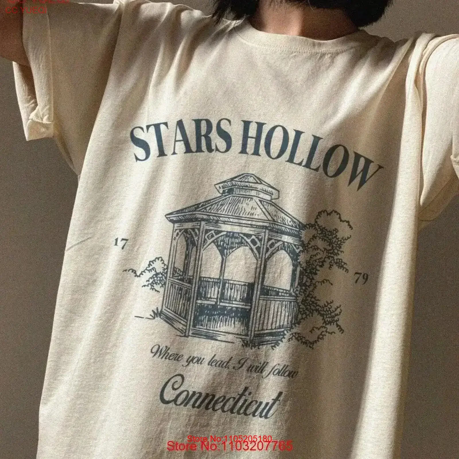 Camiseta con huecos de estrellas donde lejan que siguen ropa informal lavada vintage Top ligeramente transpirable para uso diario versátil