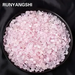100g/bag Natural Stones Rose Quartz Material Crystal Gravel Stone Chips Ore Minerals Reiki Specimen Gemstones Aquarium Decor