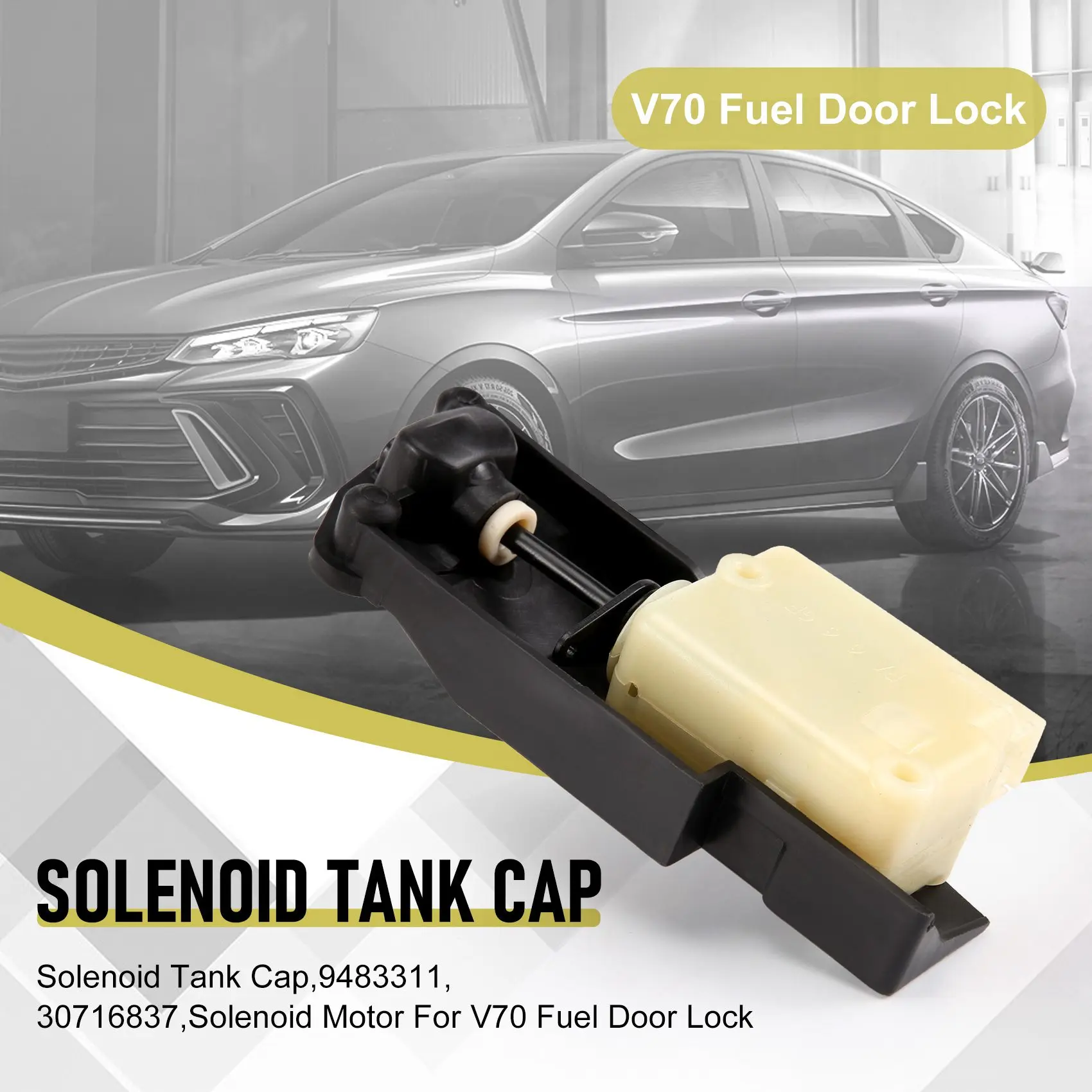 Carro Combustível Porta Bloqueio Filler Flap, Motor Solenóide, Tampa do tanque para Volvo V70, S60, S80, XC70, XC90, 9483311, 30716837, 30612856
