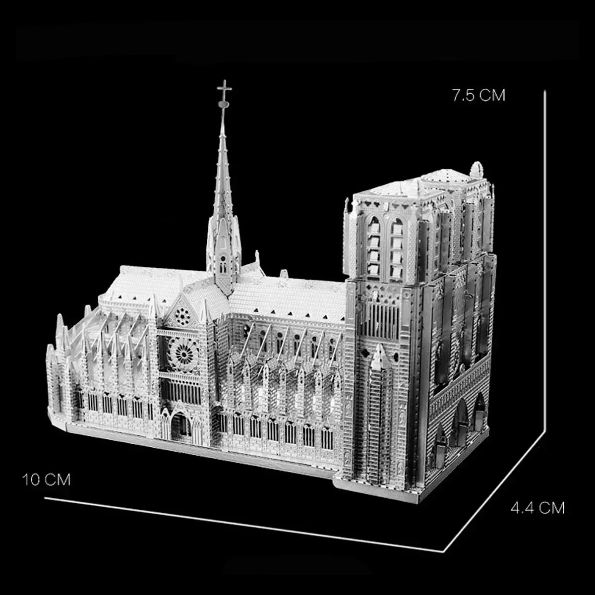 مجموعة نماذج ألغاز معدنية ثلاثية الأبعاد من Notre Dame de Paris ، لعبة بانوراما مقطوعة بالليزر للأطفال ، تصنعها بنفسك