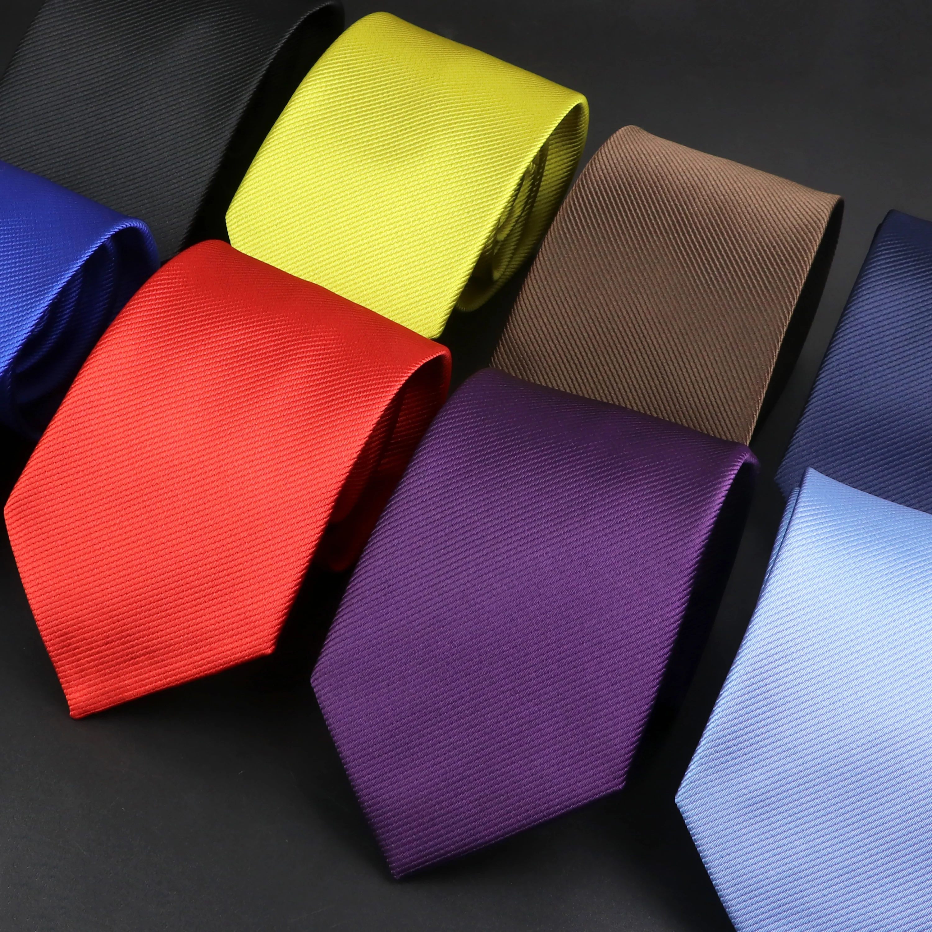 

New Simple Classic Men Tie Blue Red Orange Colorful 8cm Necktie For Men Wedding Party Bussiness Host Stage Cravat Accessory Gift