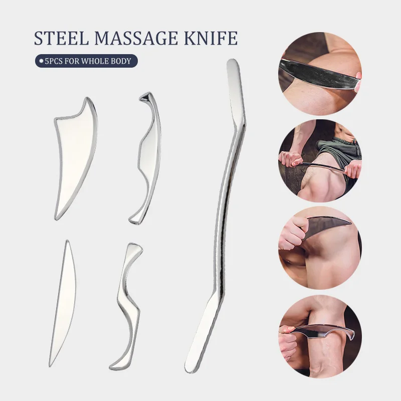 304 Stainless Steel Gua Sha massage IASTM Gym Muscle Massager Chiropractor scraping Fascia plate Relaxation tool Fascial knife