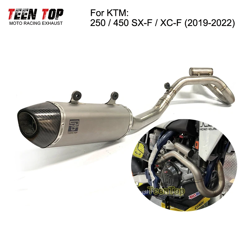 

Motorcycle Exhaust System For KTM 250 SX-F/ 450 SX-F/ 250XC-F/ 450XC-F Exhaust Titanium 2019-2022 Motocross 4-stroke Offroad