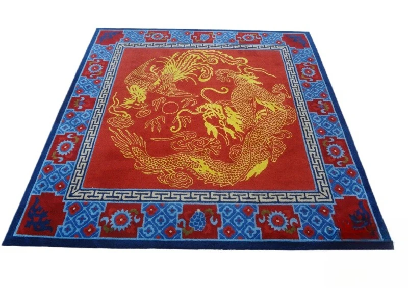 

Wool dragon and phoenix are auspicious, blue and white porcelain, hall carpet