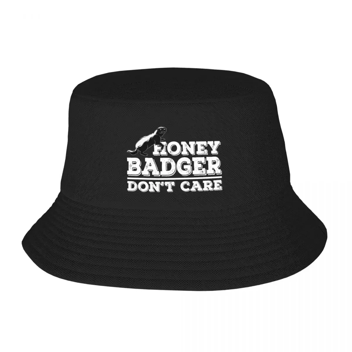 Honey badger - don't care - funny animal gifts Bucket Hat Streetwear Christmas Hat New Hat Girl Men's