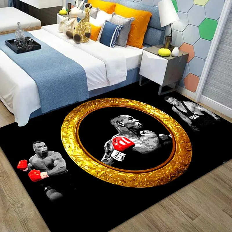 Boxing Gloves Boxer Fight Area Rug Large Carpet Rug for Living Room Bedroom Sofa Doormat Decoration,kids Non-slip Floor Mat