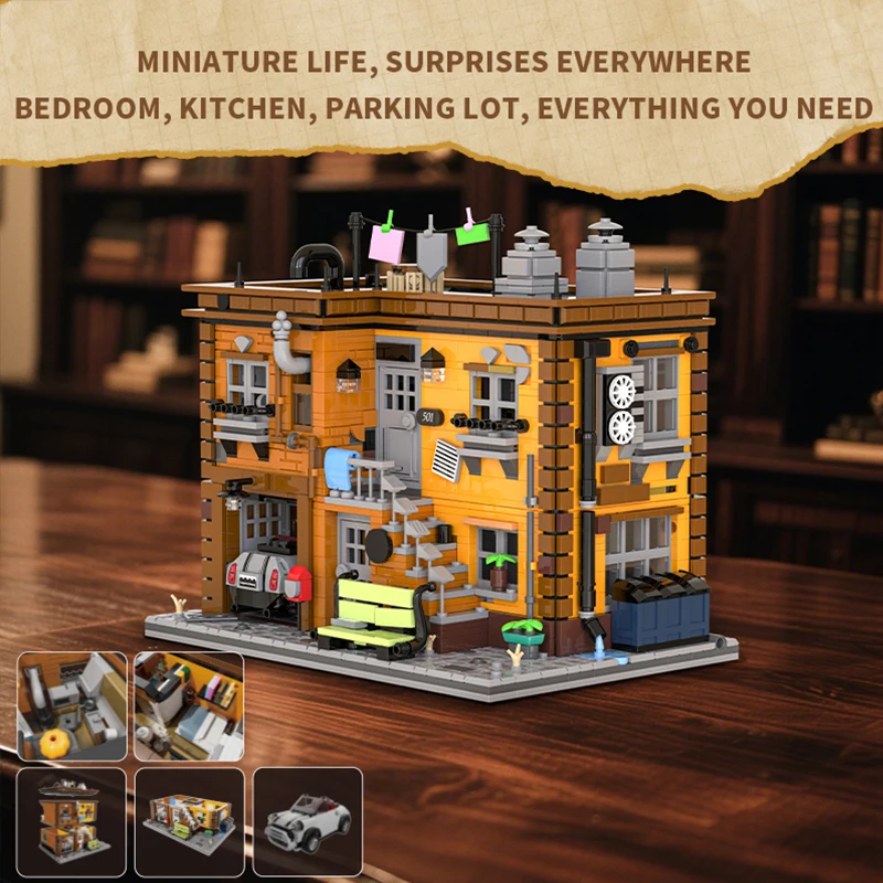 2284pcs Ashley's 2-verdiepingen Huis Bouwstenen Ashley Building Urban Street View Modulaire Bouw Bricks Speelgoed Volwassenen Geschenken