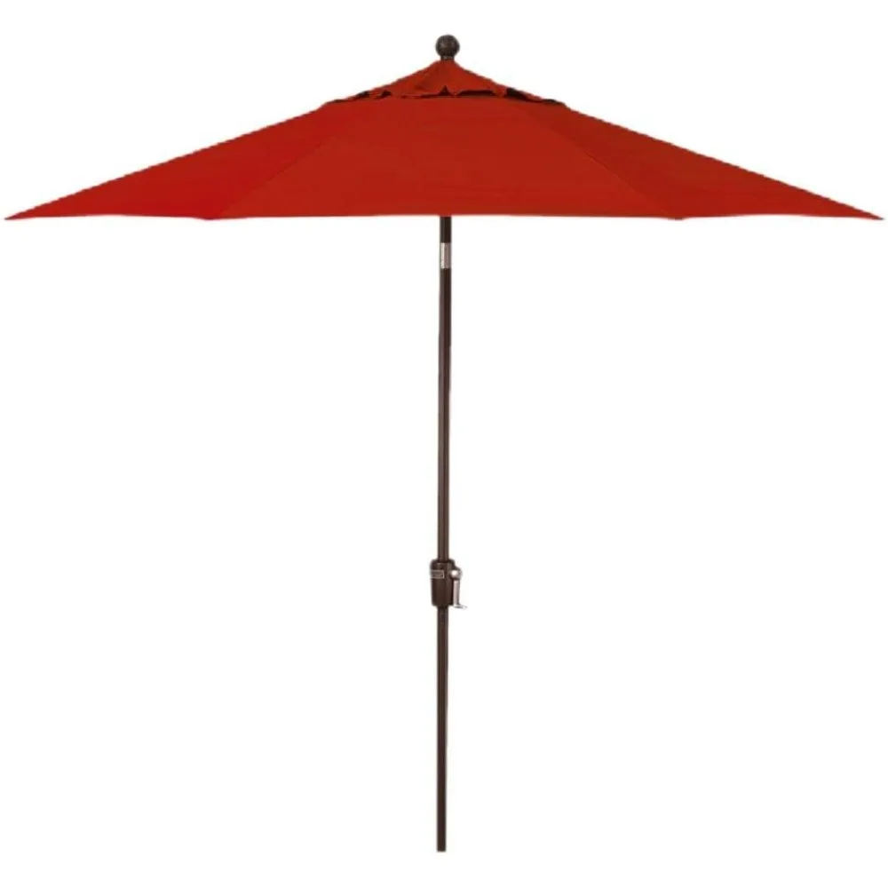 

luxury octagonal auto-tilt umbrella, 9 feet - sturdy outdoor patio, deck, pool, backyard stand, bronze finish