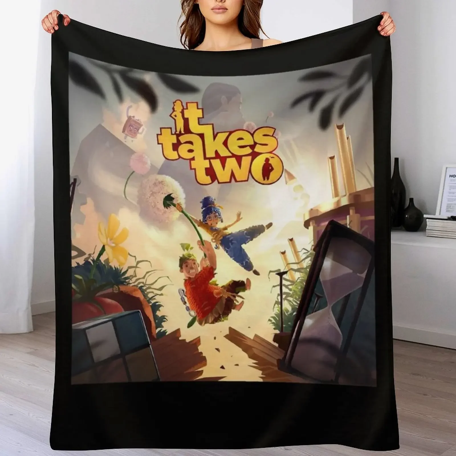 

Mens Funny It Takes Two Halloween Throw Blanket Cute Plush Tourist For Sofa Thin Blankets