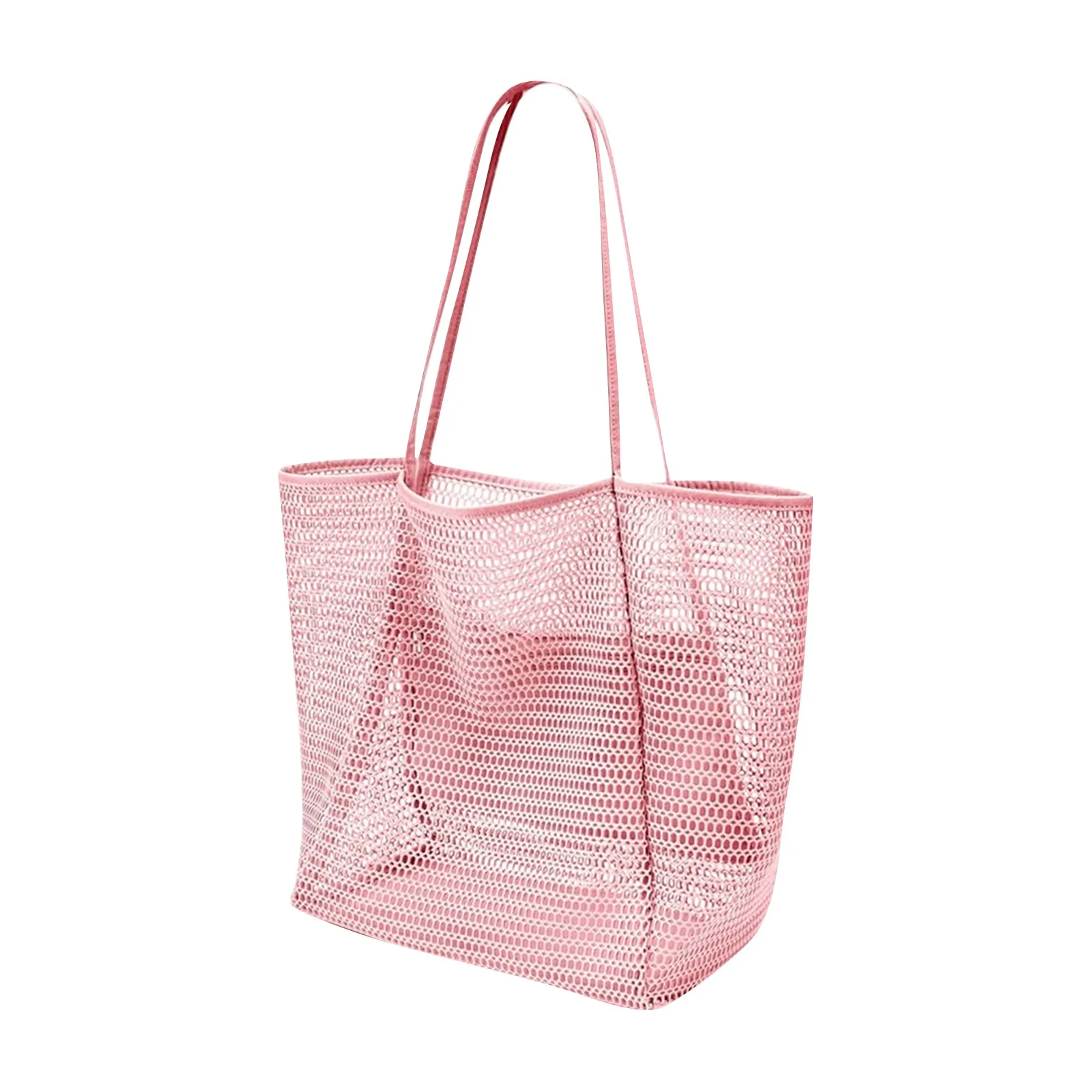 Women\'S Shoulder Bag Shopping Bag Summer Outdoor Travel Bag Folding Beach Bag Mesh Handbag Women\'S Handbag Sac à Mains Femme