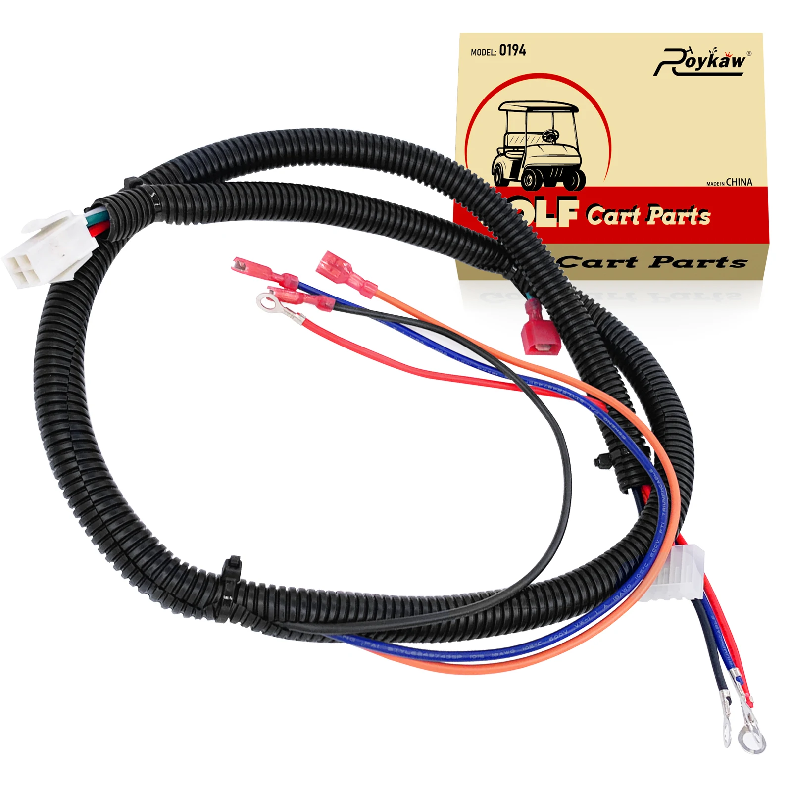 Roykaw Golf Cart Wire Harness for 1994-up 36 Volt EZGO Electric TXT/Medalist DCS Models,Replaces OEM# 73040G01, 73040-G01