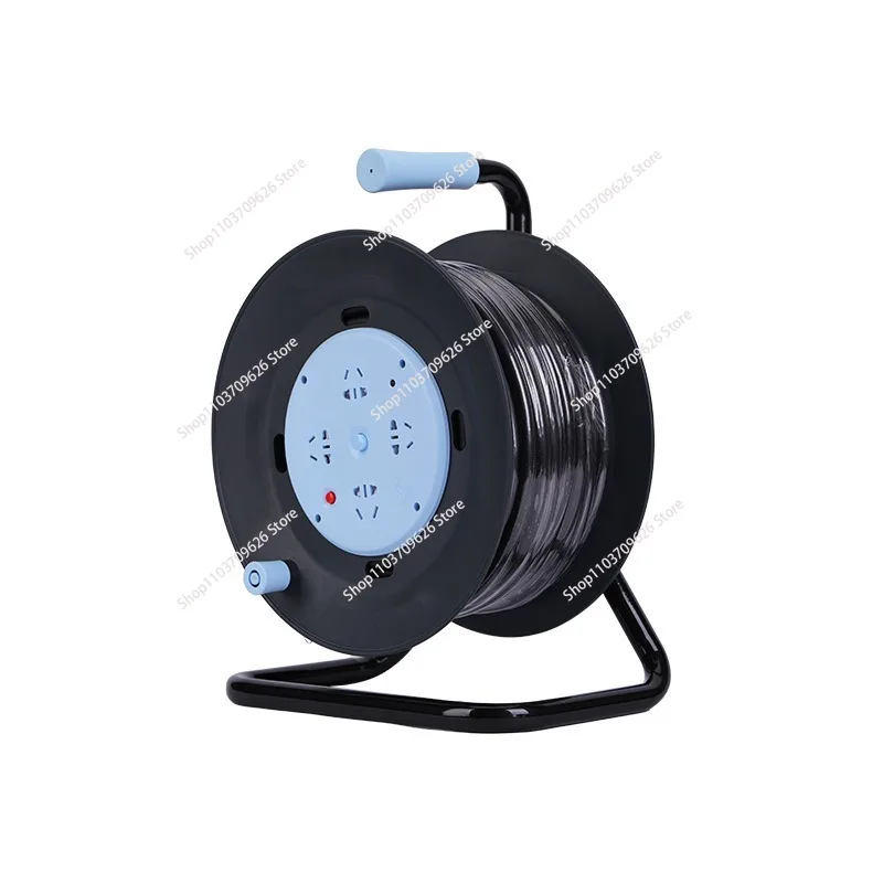 

50 ft. 14-Gauge Heavy-Duty SJTW Outdoor 14/3 Extension Cord Reel w/ NEMA 5-15R Light-Up Power Outlet,Black