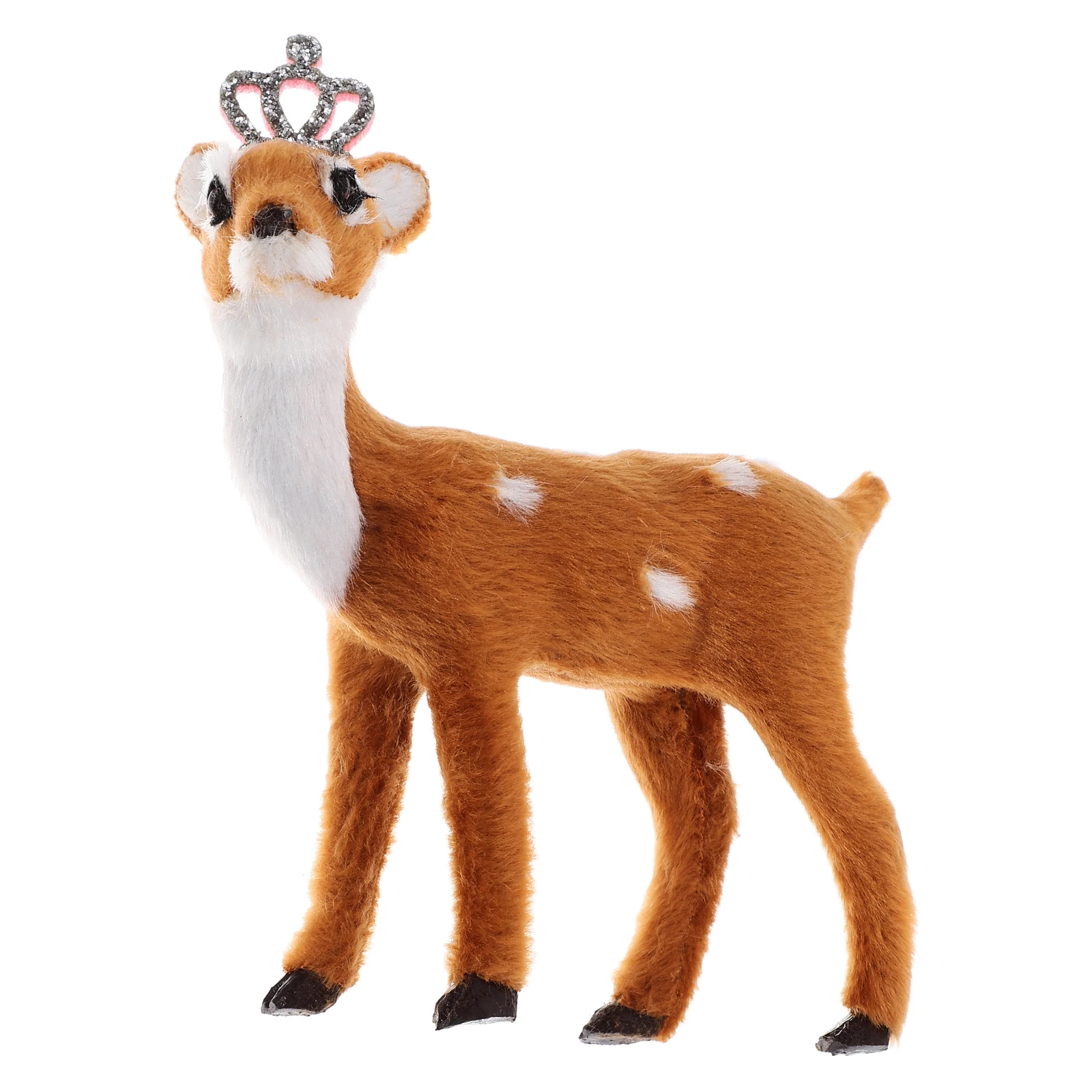 

Reindeer Christmas Decorations Cloth Deer Statues Festive Centerpiece Living Room Bedroom Office Decor Small Reindeer Sculpture