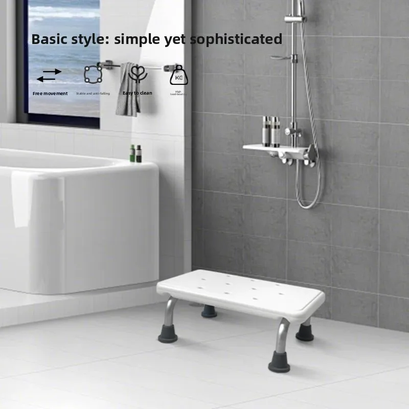 Toilet Small Shower Seat Non Slip Toilet Footrest Bathtub Shower Stool, Home Convenient Living Room Furniture Footrest Ottomans