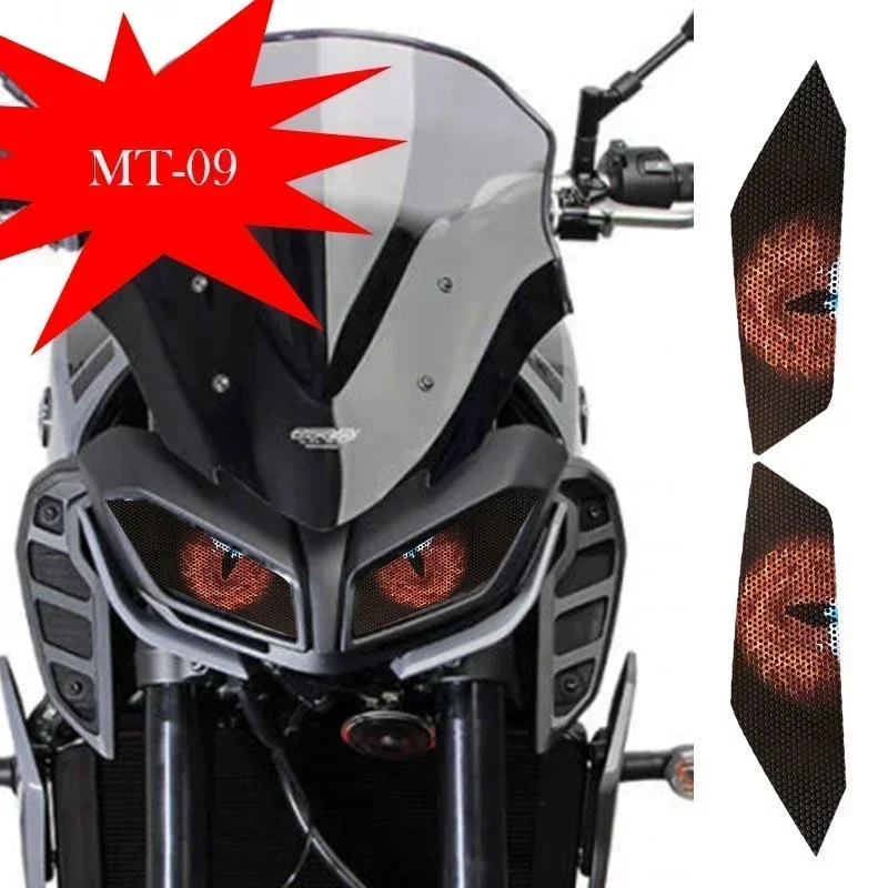 

Motorcycle Headlight Sticker Decal Front Fairing Headlamp Eye Guard Sticker For Yamaha MT-09 2017 Headlight Protection/B
