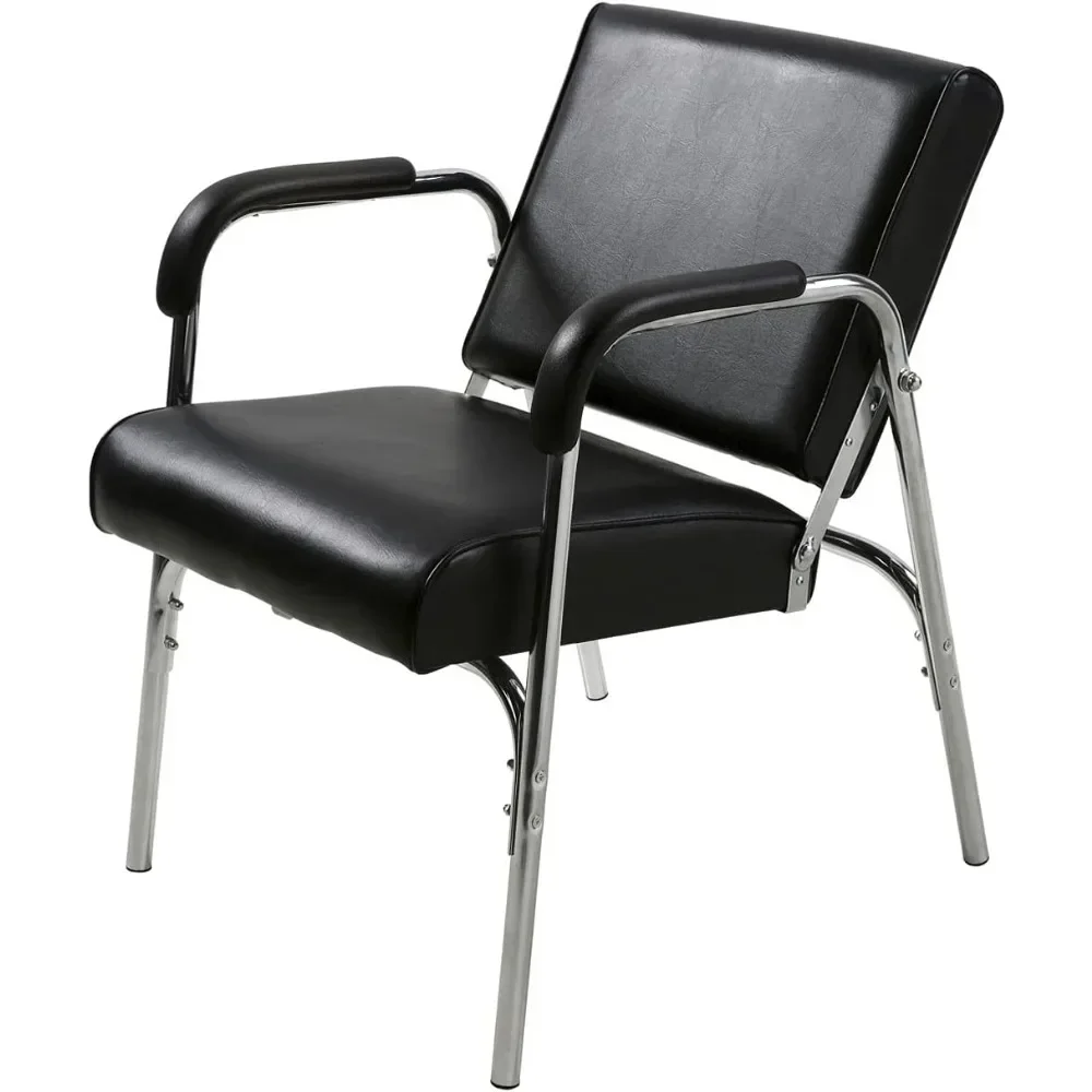 Auto Reclining Shampoo Chair - Portable Salon Chair with Auto-Recline Seat Back, Heavy Duty Chrome Arms and Extra Thick Seat