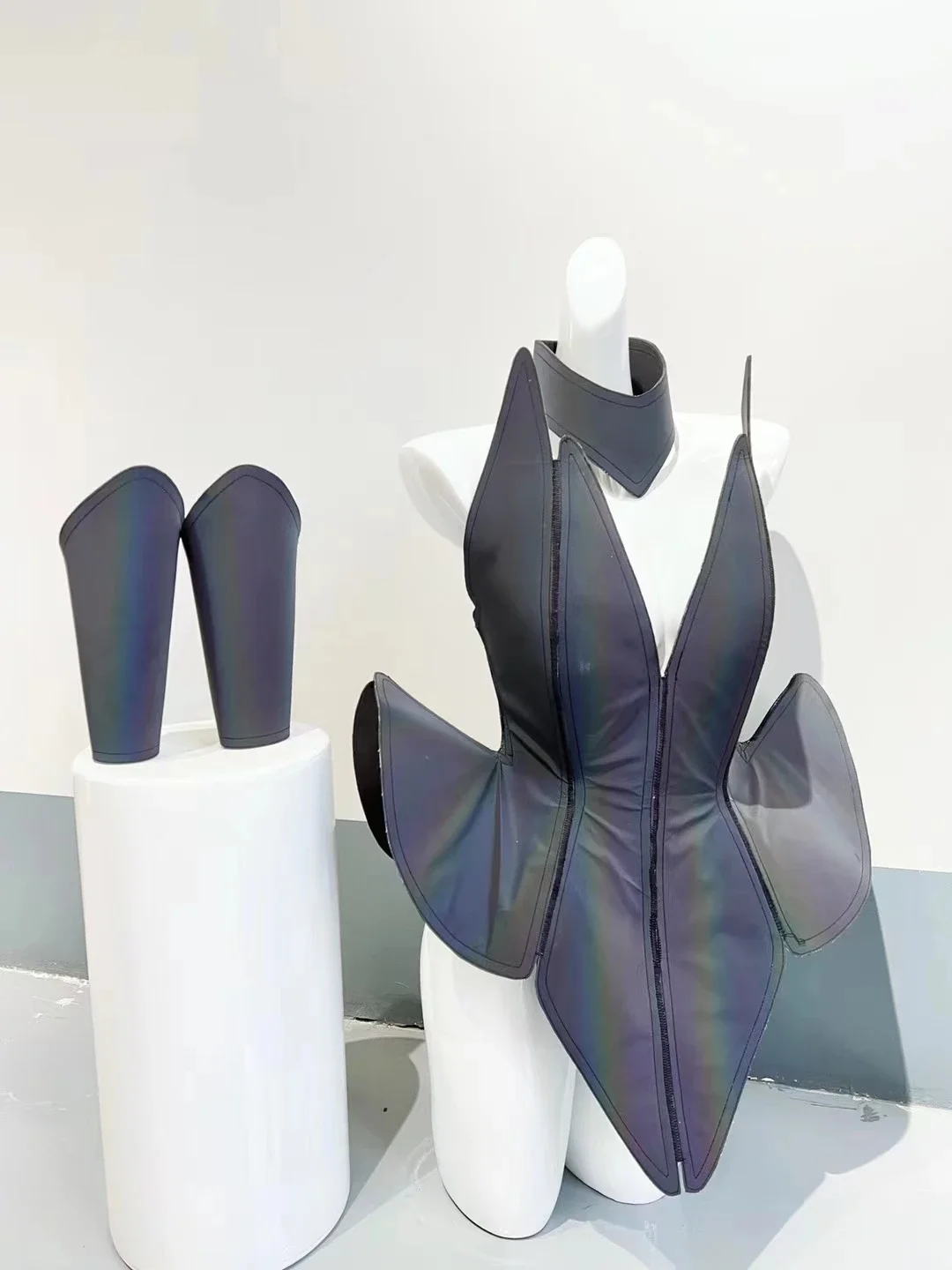 Reflective Laser Dance Costume Future Technology Performance Clothes Bar Female Singer Dancer Festival Outfit Drag Queen