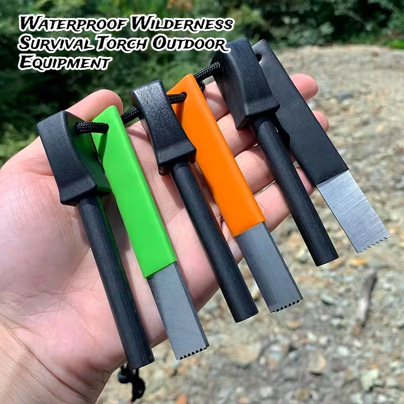 

Upgrade The White Steel Thickened Waterproof Ignition Rod Convenient Camping Hiking Survival Emergency Igniter EDC Equipment