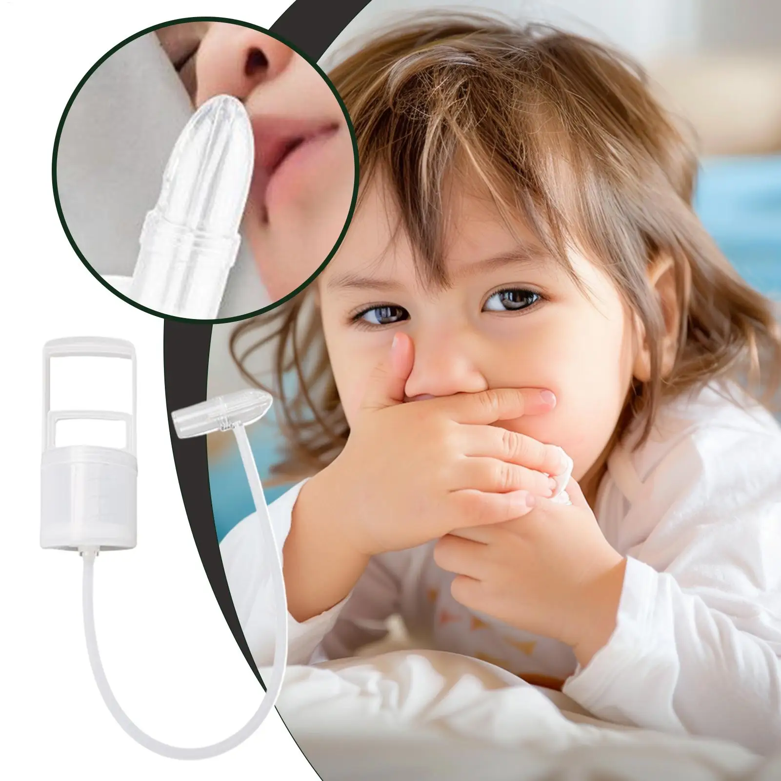

Manual nasal aspirator Handheld vacuum nasal suction device Hand Puller Clogged Passages and Boogers for Kids Toddler