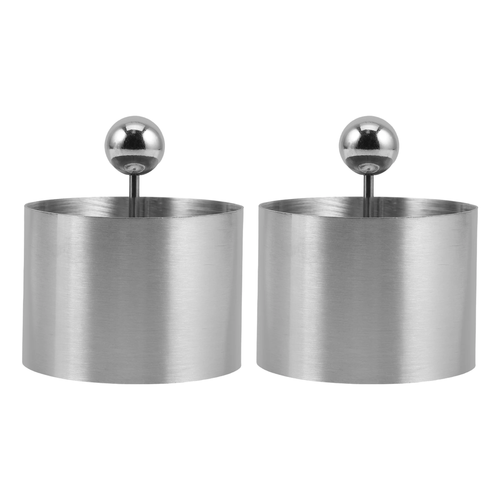 

2pcs Stainless Steel Cold Dish Mold Round Kimbap Rice Ball Maker Mousse Ring Kitchen Plating Tool Home Restaurant Use Durable