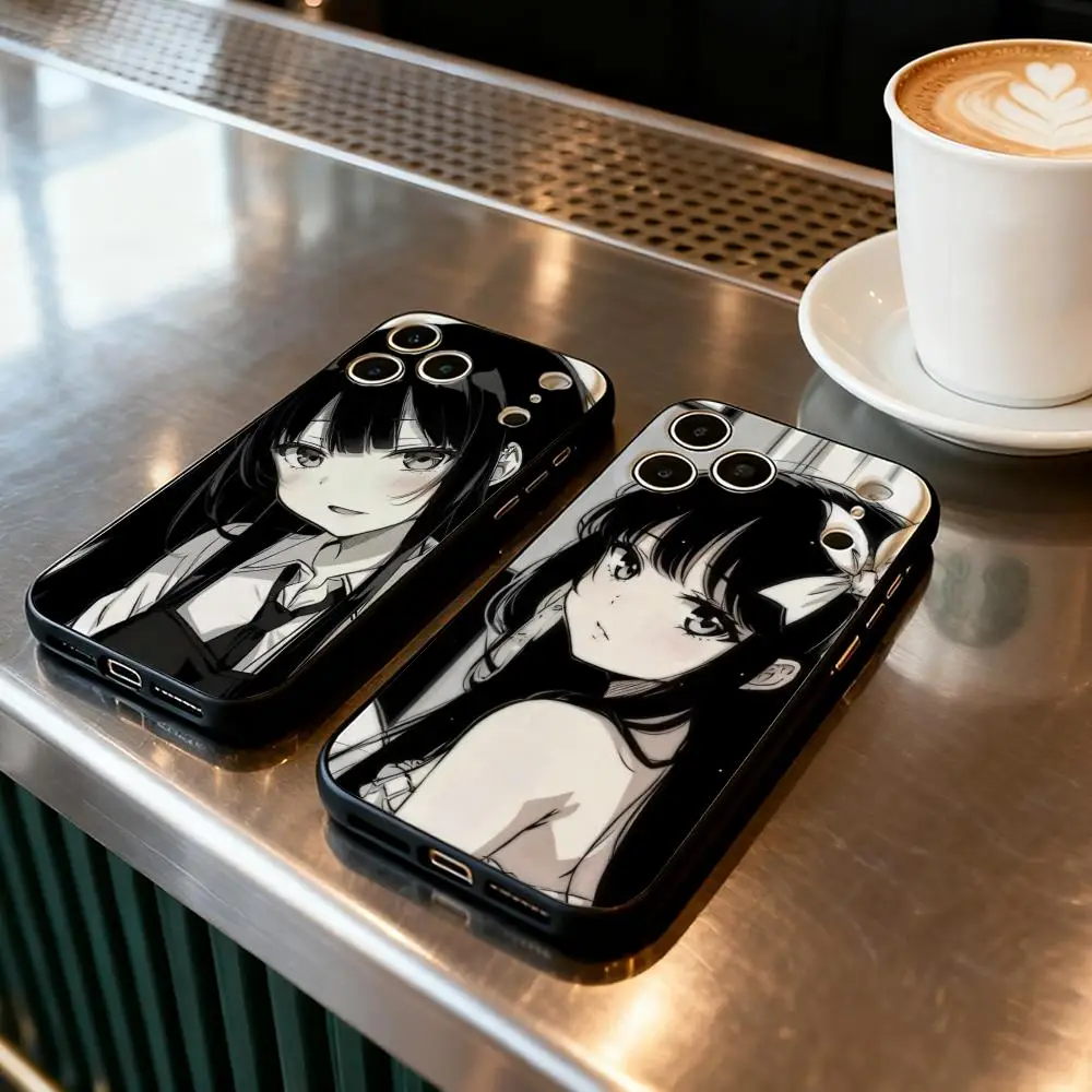 

Phone Case For iPhone 17 Air 16 16e Plus Pro MAX15 14 13 12 11 xr 7 8 6 se XSmax Soft black case Anime girls are cute and cool