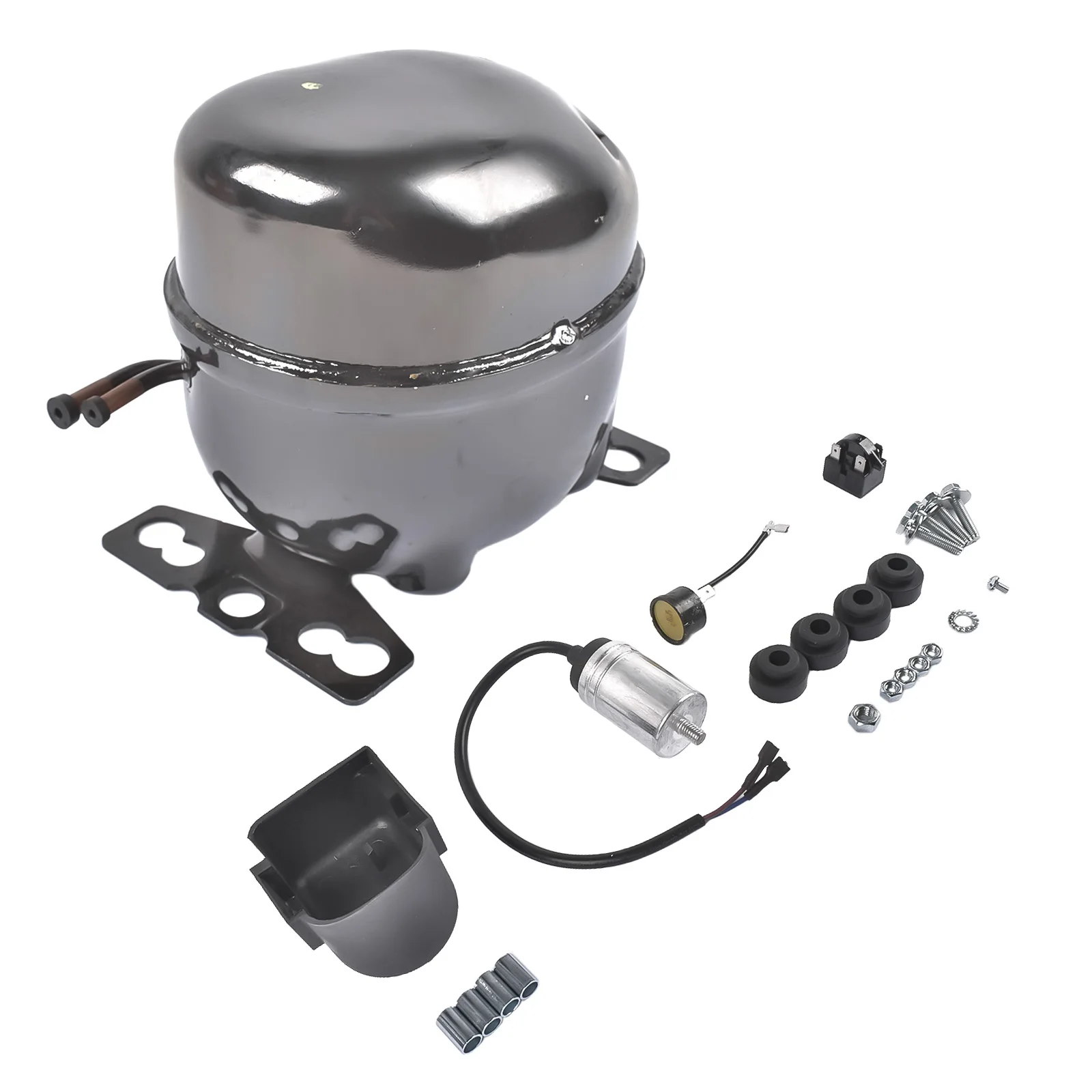 AP02 110-120V ADW77T6 Refrigeration Compressor 7.7 Displacement R-134a Refrigerant 1 Phase 1/3 HP Low Back Pressure
