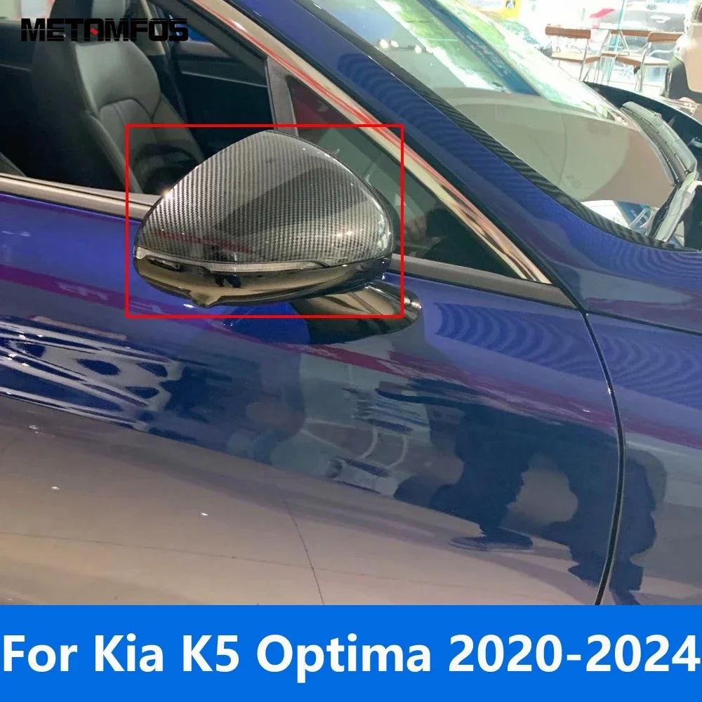 

Rearview Side Mirror Cover Trim For Kia K5 Optima DL3 2020 2021 2022 2023 2024 Carbon Fiber Protection Cap Exterior Accessories