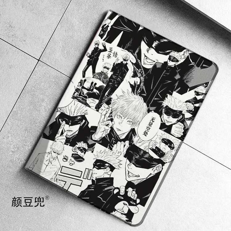 Gojo Sato Anime Jujutsu Kaisen Case Para iPad Air 4 5 10.9 Mini 5 6 para 2022 12.9 Capa de silicone de luxo para iPad Air 4 5 10, 9 polegada