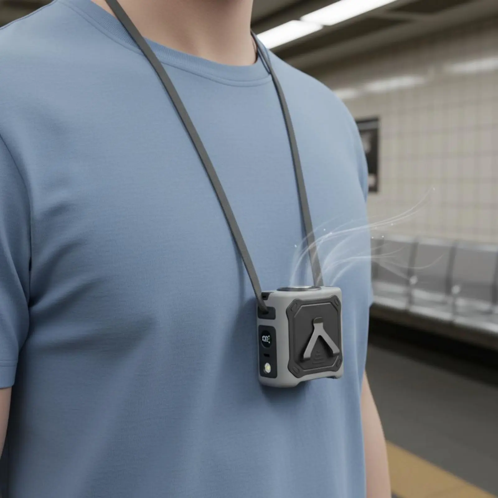 

Многофункциональный поясной вентилятор для охлаждения полупроводников с мощной циркуляцией воздуха и высокоскоростным двигателем для работников на открытом воздухе