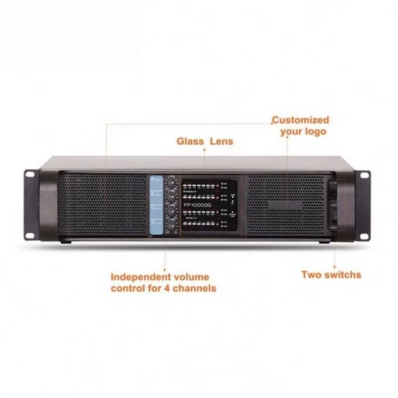 

FP10000Q Professional 4 Channel 1350W 4 High Power Amplifier 10000W AC 220V / AC 110V Stereo Power Amp Class d