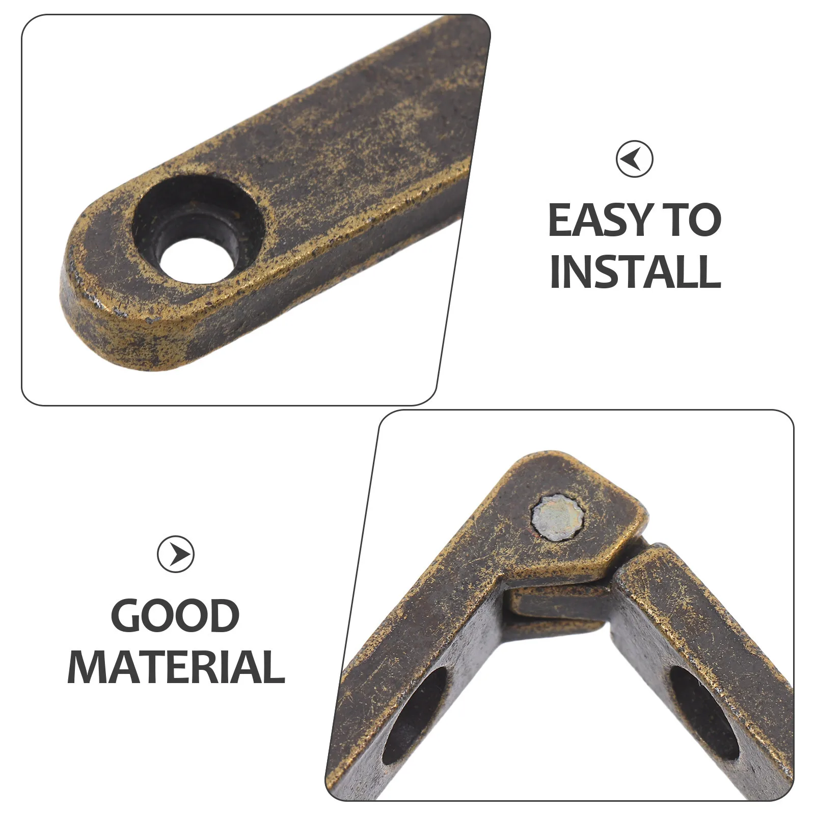 12 قطعة مفصلات سبائك الزنك صناديق خشبية حالات المجوهرات الأثاث عملية سلسة الثقيلة دعم المفصلي الصدر الزخرفية