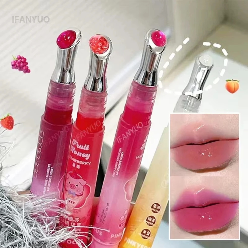 زيت الشفاه الأحمر التوت مرطب ملمع الشفاه الملون سمنة ترطيب العناية بالشفاه علاج ماكياج واضح ملون بلسم أحمر الشفاه #4