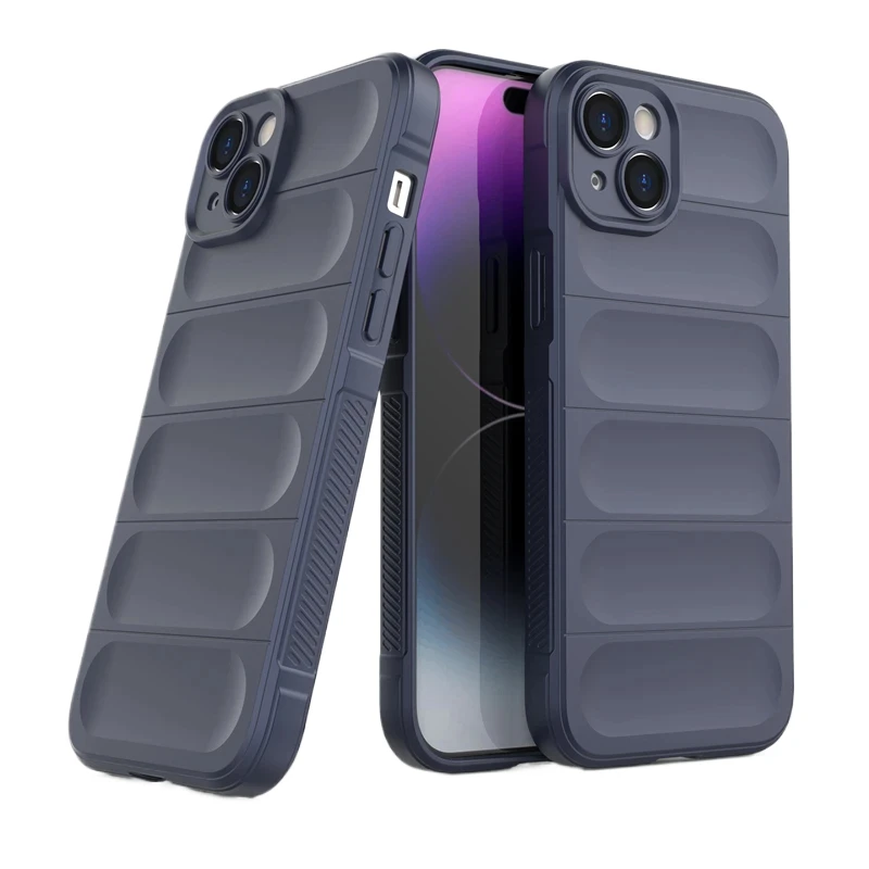 Case For iPhone 6 6s 7 8 14 15 Plus Back Cover Case Shockproof Armor Phone Cases Liquid Silicone Anti-fall Funda Coque