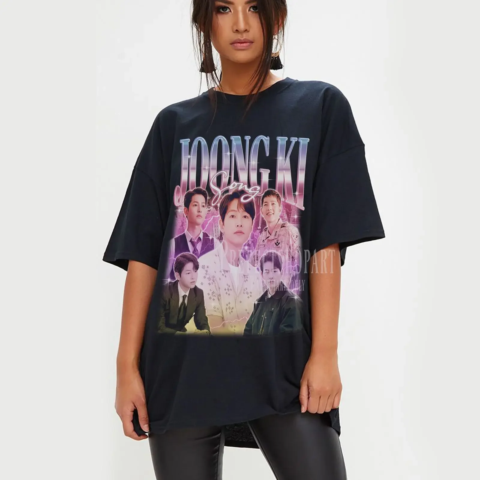 Vintage Song Joong Ki 90s Retro Homage T Shirt Kdrama Fan Casual Merch  vintage Washed Comfortable Versatile Slightly graphic