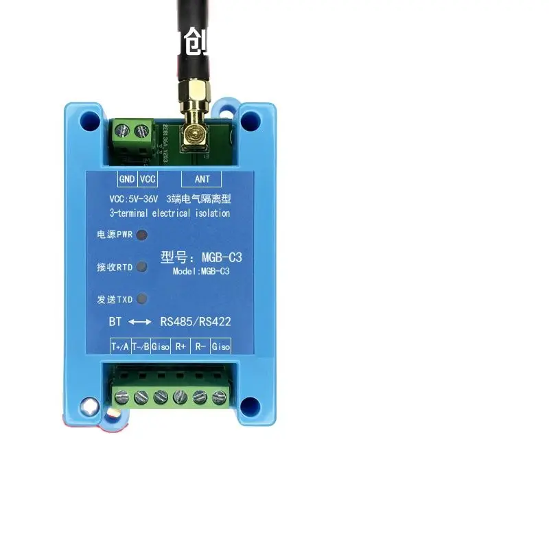 Imagem -04 - Bluetooth para Rs485 Rs422 Módulo Isolamento Elétrico de Alta Velocidade Grau Industrial Proteção contra Raios