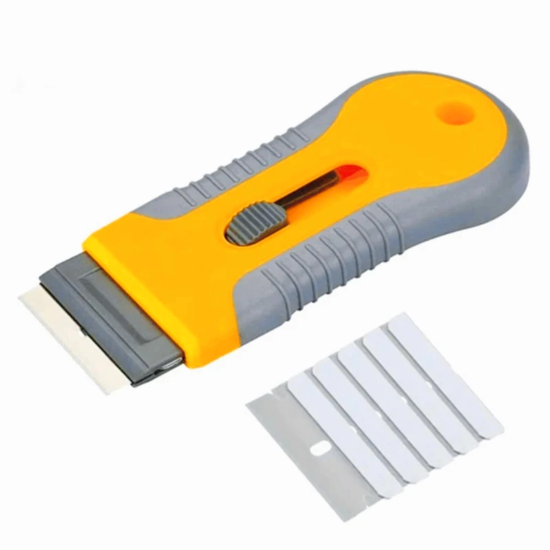 Glass Ceramic Hob Scraper Knife Cleaner 1 blade Replacement Cleaning for Scraping Labels Decals Stickers Caulk Blade